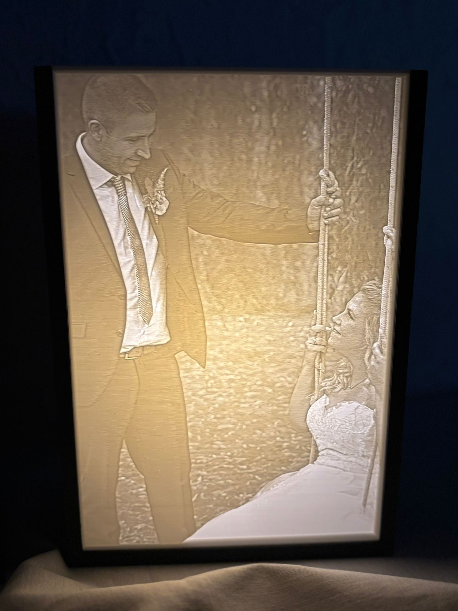 Personalisierte Lithophane Lampe Lampe mit personalisiertem Bild 