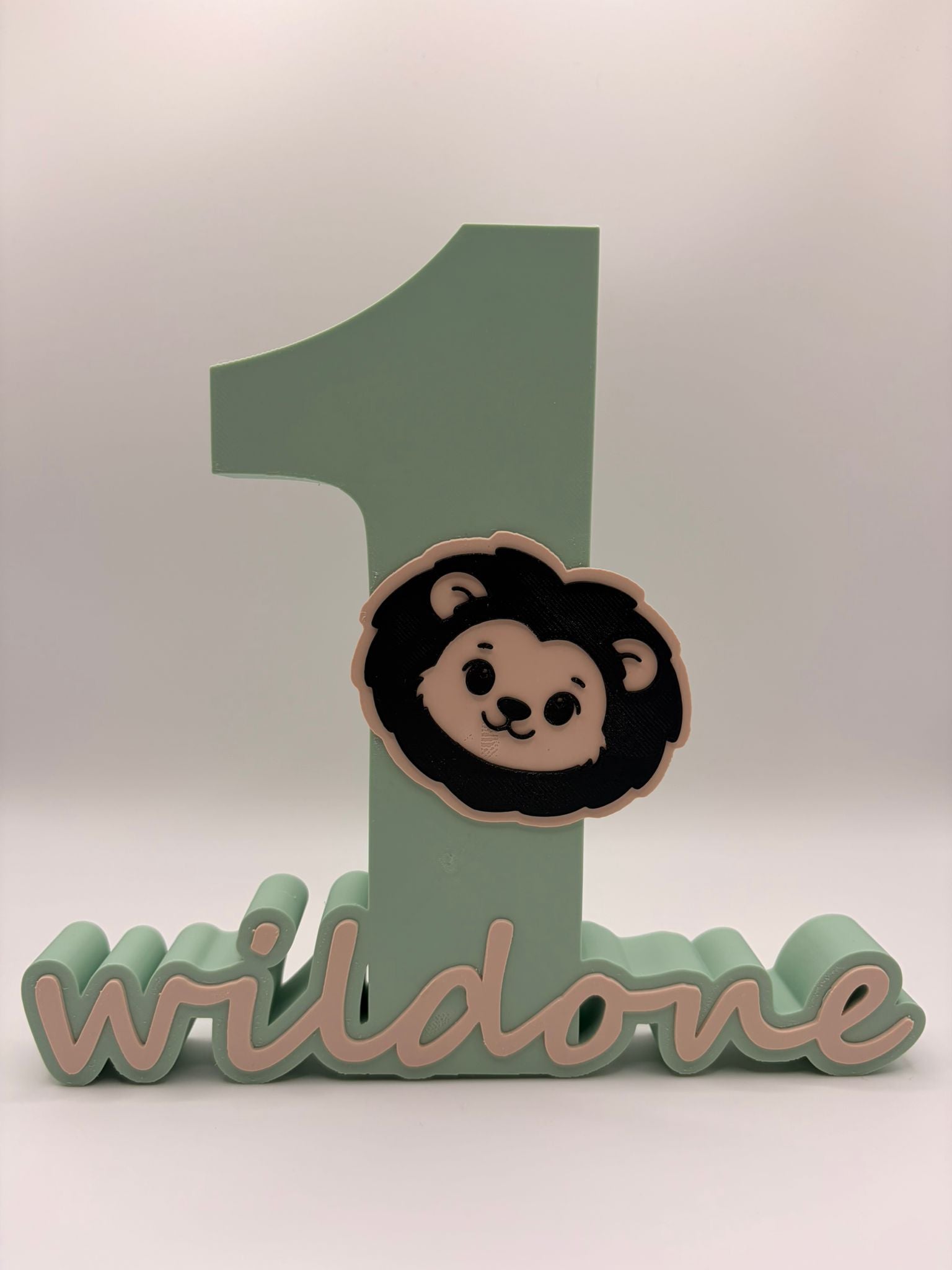 1. Geburtstag Wildone Aufsteller - Löwen Design