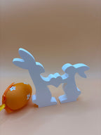Modernes Osterdeko-Set – Hasenpaar mit Herz Hasendeko