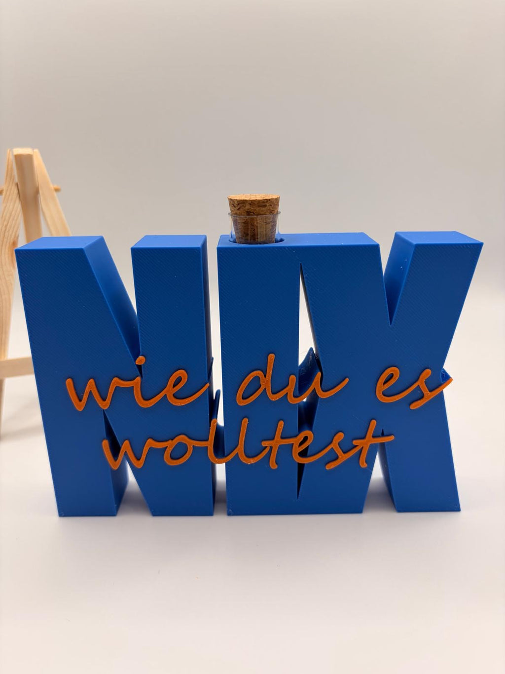 NIX Aufsteller mit Reagenzglas - Personalisierbare Geschenkidee