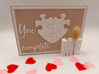 You complete me – Puzzle-Herz Aufsteller mit Figuren