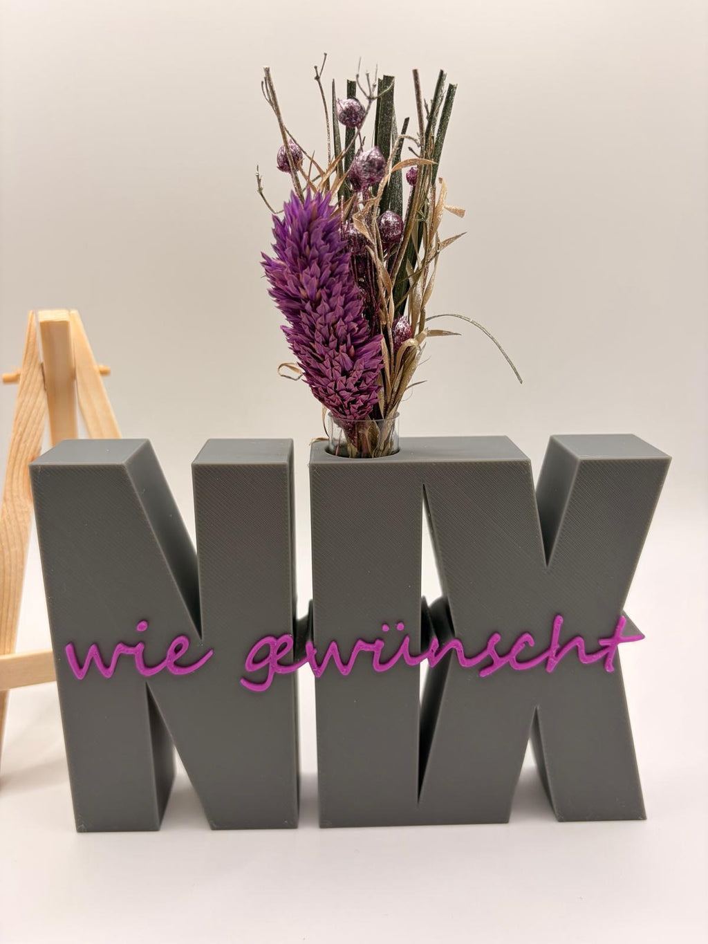 NIX Aufsteller mit Reagenzglas - Personalisierbare Geschenkidee