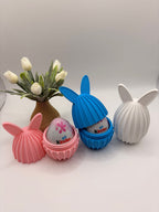 Hasen-Osterei als Osterdeko auf Tisch – Geschenkidee für Kinder zu Ostern