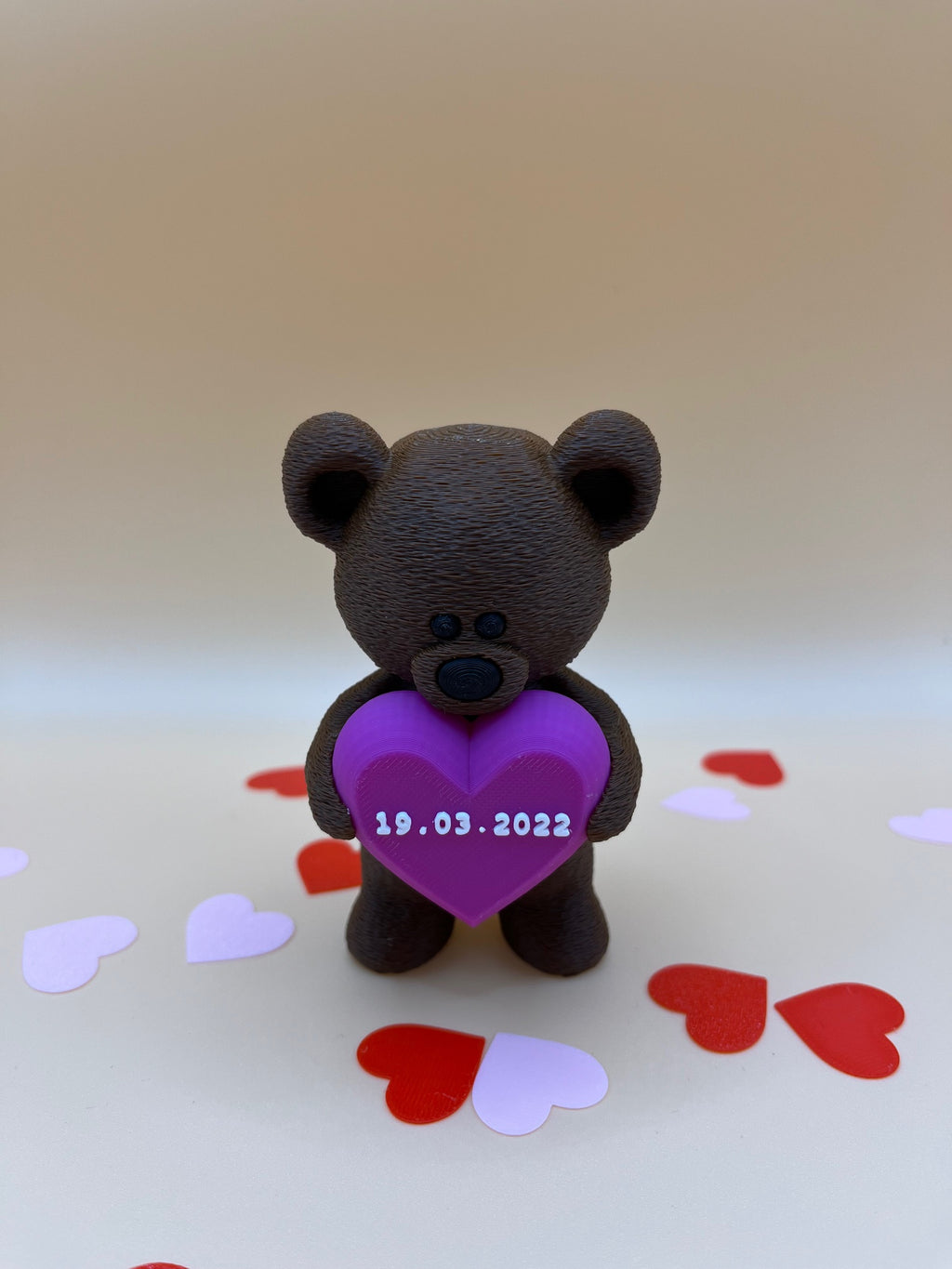 Herzbär – personalisiertes Geschenk mit Herz für Valentinstag 