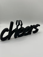 CHEERS Schriftzug - Party & Hochzeitsdeko mit Sektgläsern