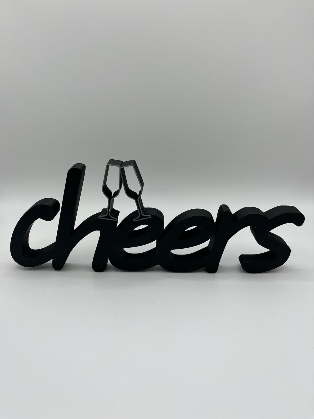 CHEERS Schriftzug - Party & Hochzeitsdeko mit Sektgläsern