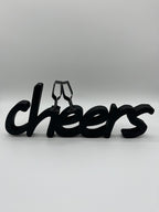 CHEERS Schriftzug - Party & Hochzeitsdeko mit Sektgläsern