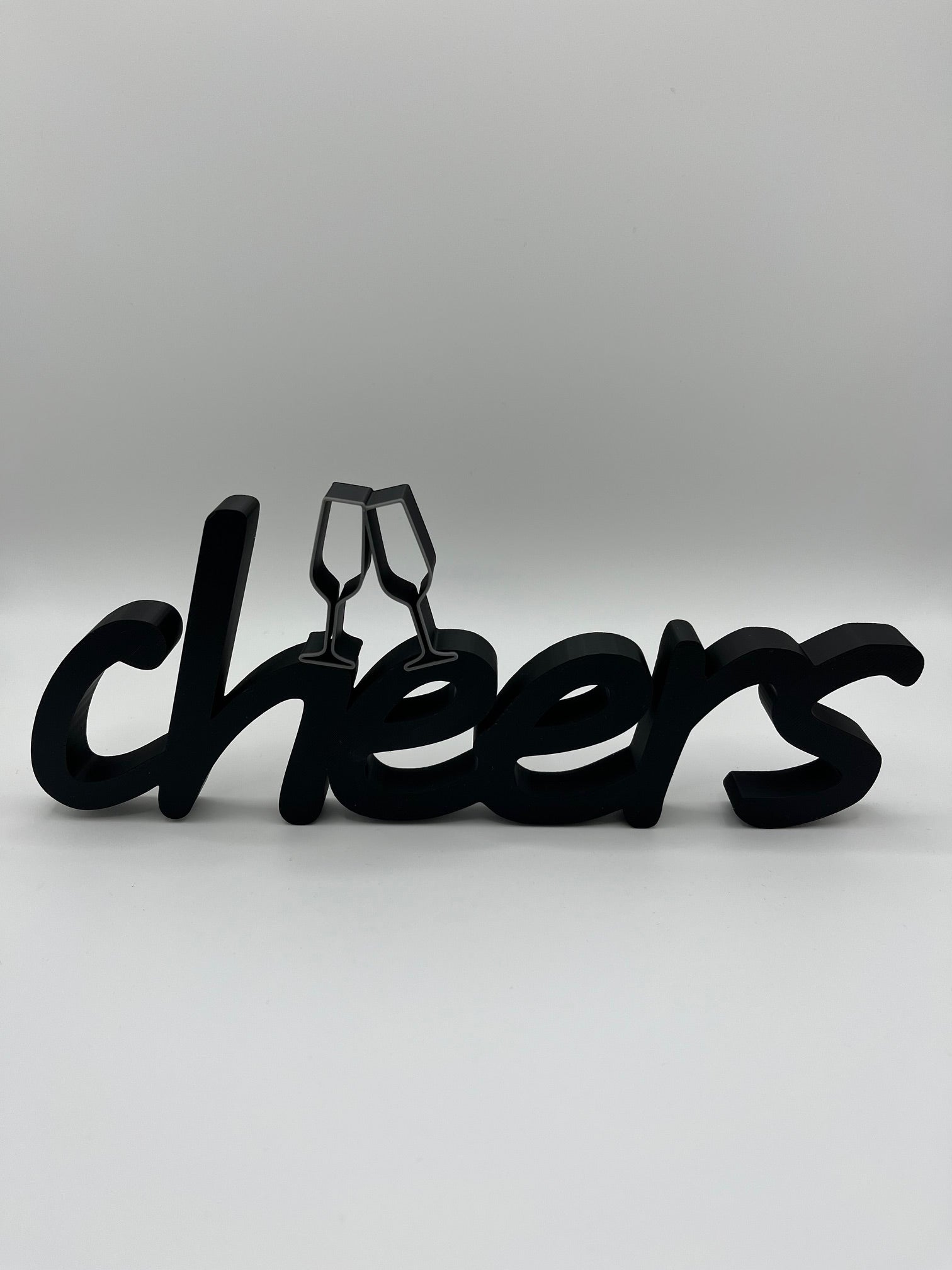 CHEERS Schriftzug - Party & Hochzeitsdeko mit Sektgläsern