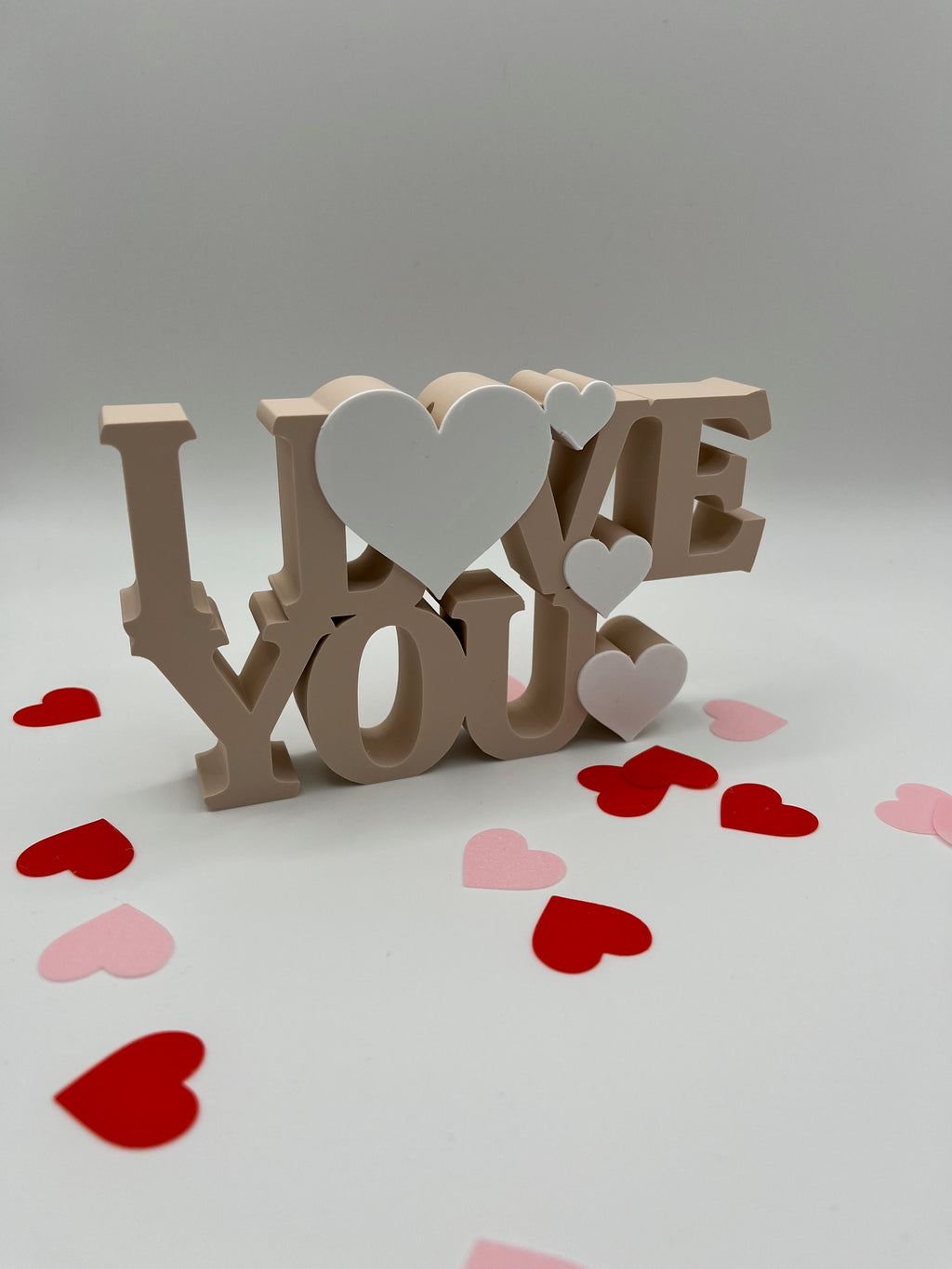 I LOVE YOU 3D Deko - Romantische Geschenkidee