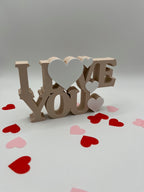 I LOVE YOU 3D Deko - Romantische Geschenkidee