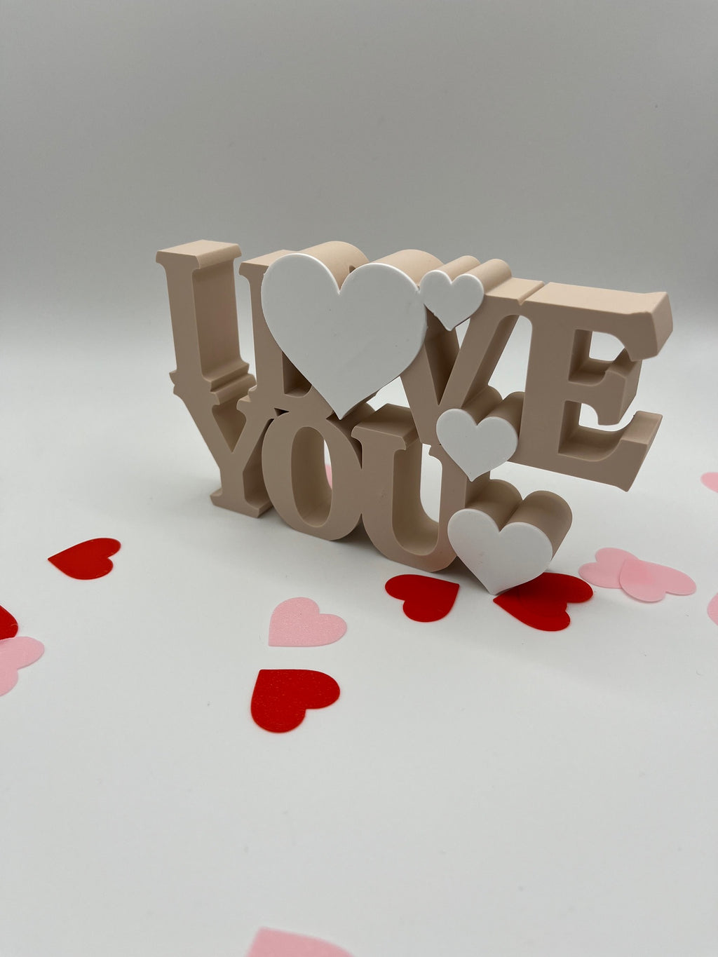 I LOVE YOU 3D Deko - Romantische Geschenkidee