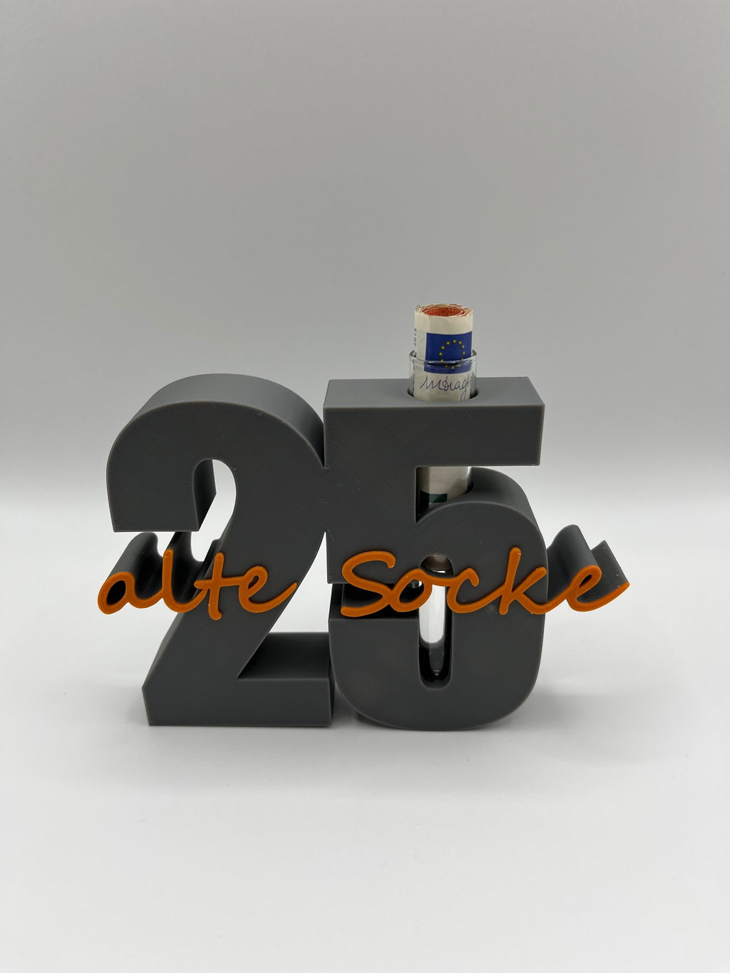 Personalisierbare Geburtstagszahl mit Reagenzglas - 3D Geschenkidee