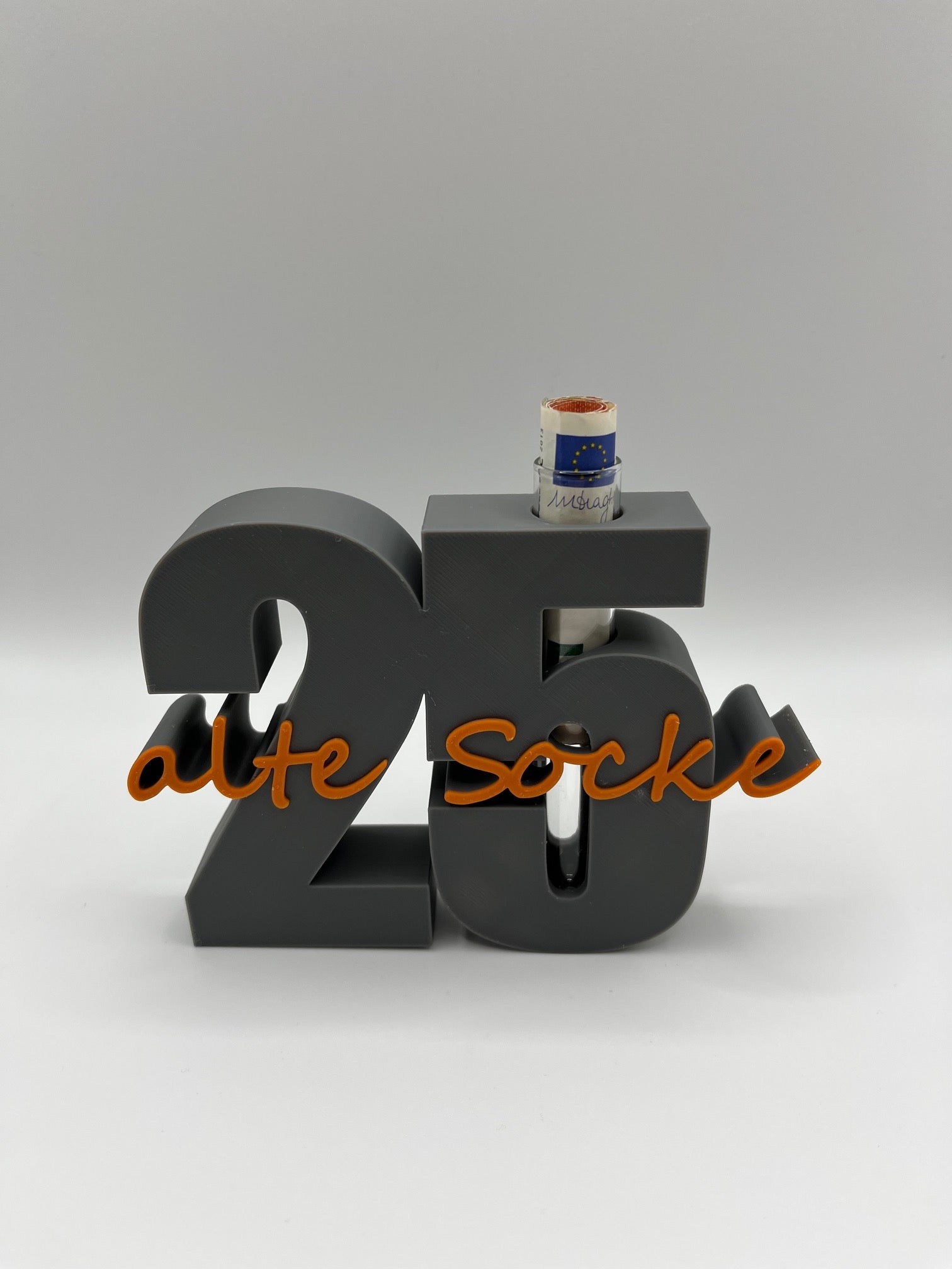 Personalisierbare Geburtstagszahl mit Reagenzglas - 3D Geschenkidee