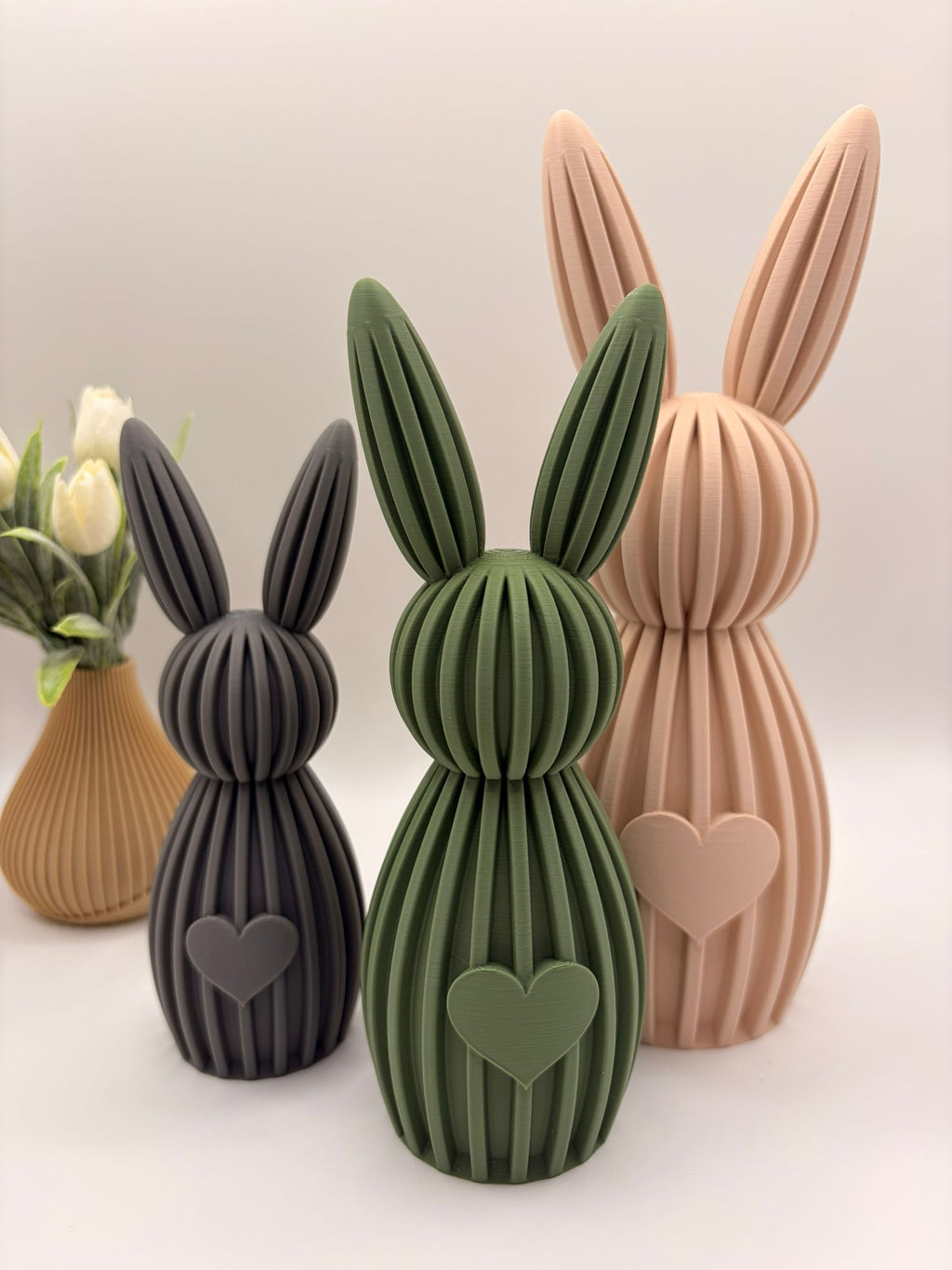 Deko-Hase mit Herz – moderne Osterdeko in 3 Größen