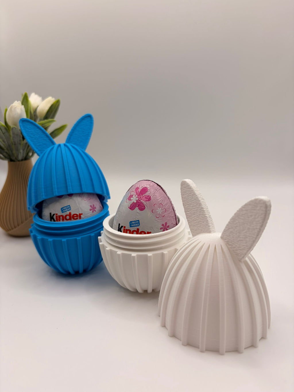 Hasen-Osterei als Osterdeko auf Tisch – Geschenkidee für Kinder zu Ostern